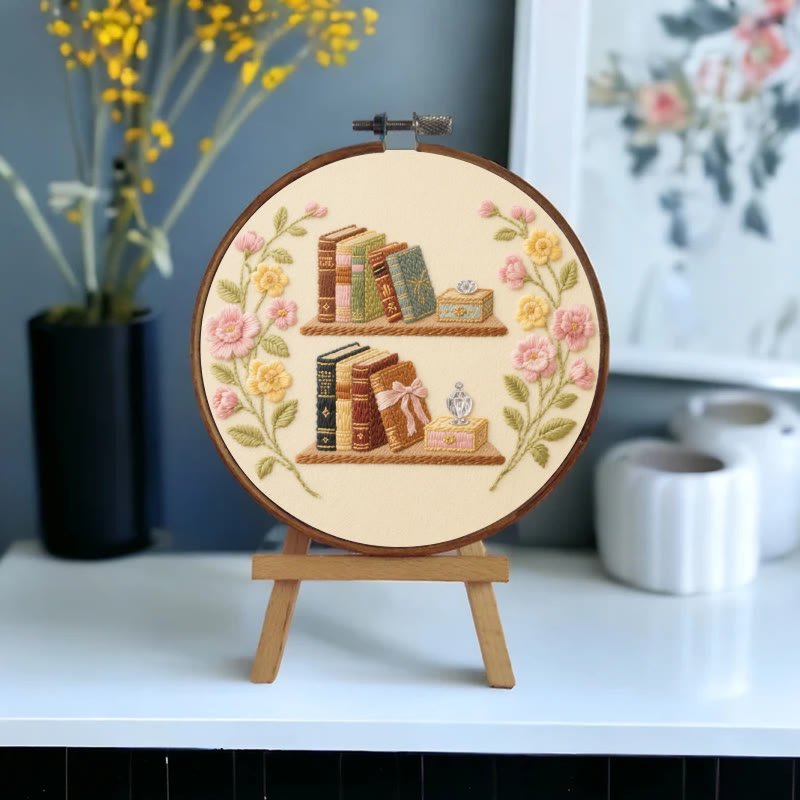 Rubbyoo Embroidery Kit - Exquisite Bookshelf |  Nice Gifts For Crafters - image 6