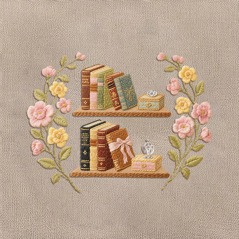 Rubbyoo Embroidery Kit - Exquisite Bookshelf |  Nice Gifts For Crafters - image 9