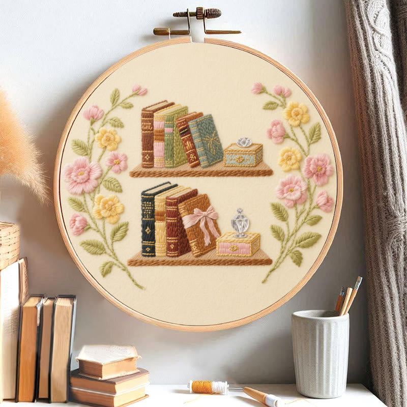 Rubbyoo Embroidery Kit - Exquisite Bookshelf |  Nice Gifts For Crafters - image 2