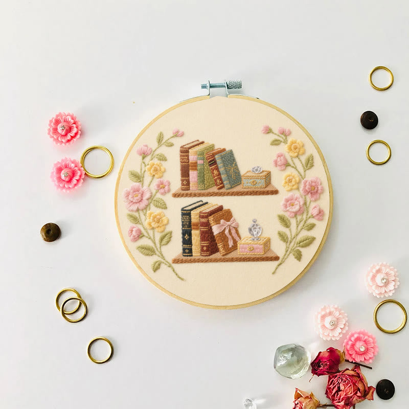Rubbyoo Embroidery Kit - Exquisite Bookshelf |  Nice Gifts For Crafters - image 4