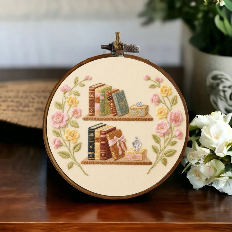 Rubbyoo Embroidery Kit - Exquisite Bookshelf |  Nice Gifts For Crafters - image 8