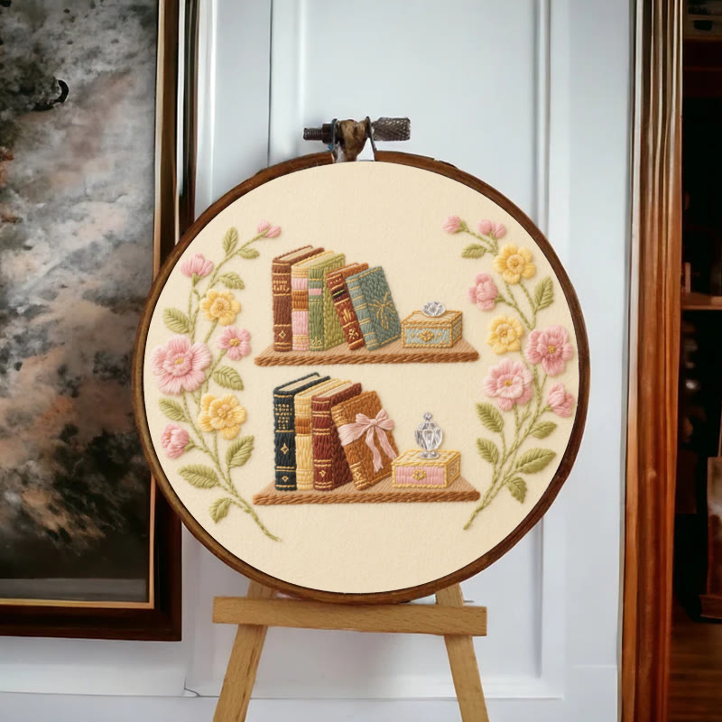 Rubbyoo Embroidery Kit - Exquisite Bookshelf |  Nice Gifts For Crafters - image 5