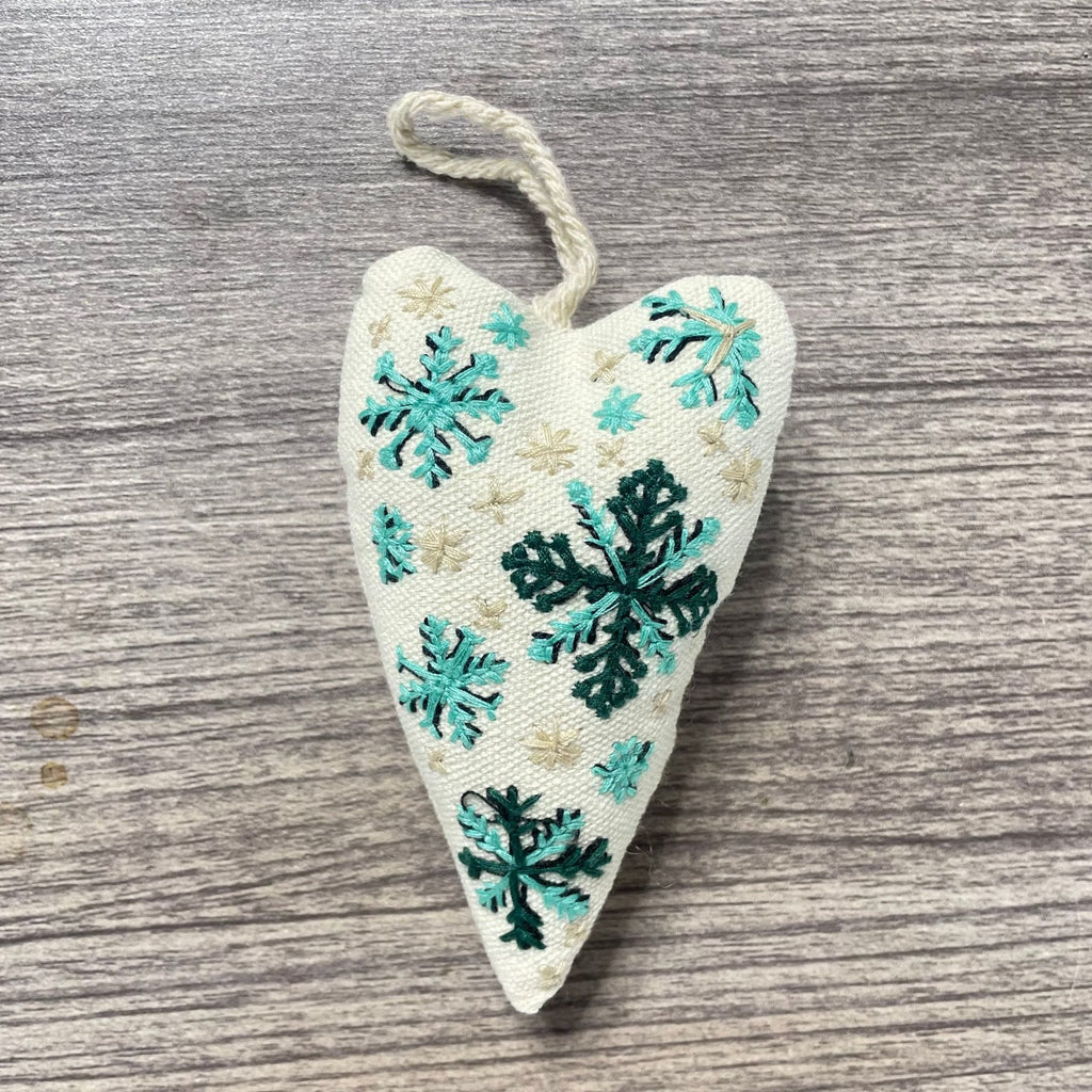  Embroidery Heart Hanging Kits |  Christmas Tree Ornament | Unique Handmade Gifts - Snowflakes - image 10