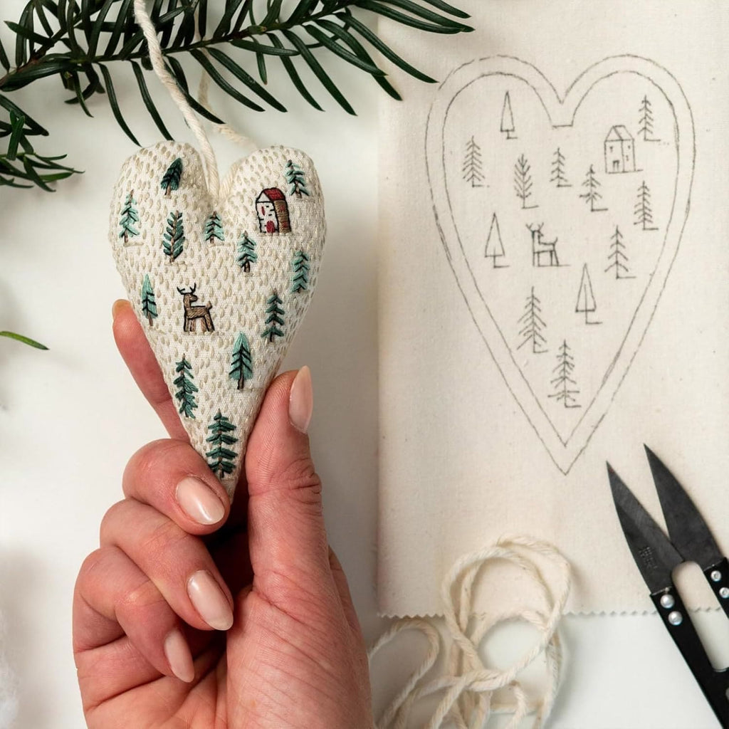  Embroidery Heart Hanging Kits |  Christmas Tree Ornament | Unique Handmade Gifts - image 4