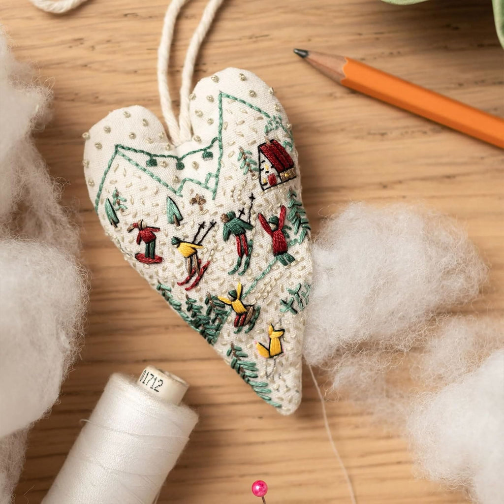  Embroidery Heart Hanging Kits |  Christmas Tree Ornament | Unique Handmade Gifts - image 3