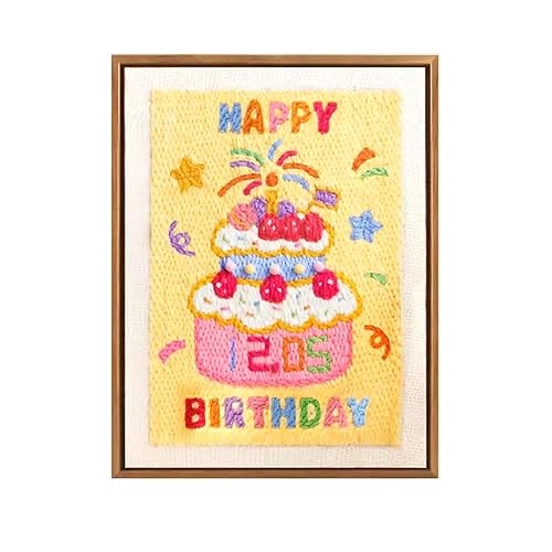  Happy Birthday Punch Needle Kit - Personalized Birthday Gifts | Unique Art Decor  - Happy Birthday Punch Needle Kit - image 0
