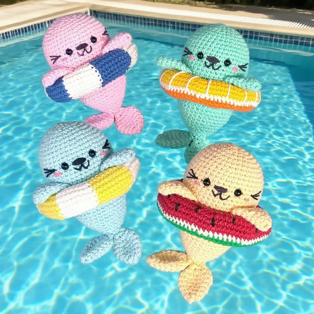 Diy Handmade Seal Series Crochet Kit - Lovable Crochet Doll | Gifts For Handmake Lovers - Yellow seal - image 2