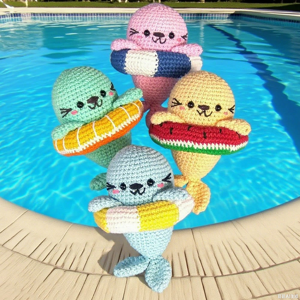 Diy Handmade Seal Series Crochet Kit - Lovable Crochet Doll | Gifts For Handmake Lovers - Seal series - image 1