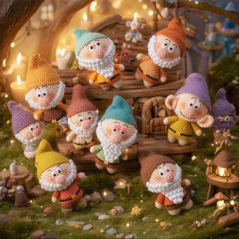 Diy Handmade The Seven Dwarfs Crochet Kit - Attractive Needle Toy | Personalized Birthday Handicraft - Diy Handmade The Seven Dwarfs Crochet Kit - image 0