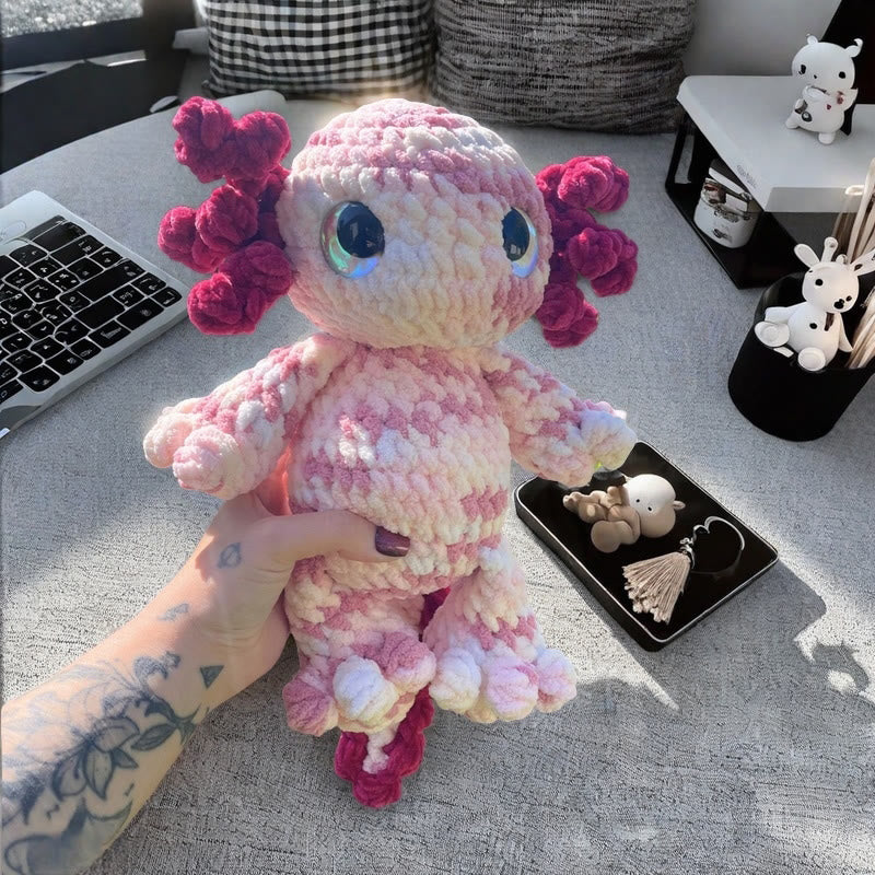 Diy Handmade Baby Axolotl Crochet Kit - Plush Crochet Toy | Creative Sewing Craft  - image 3