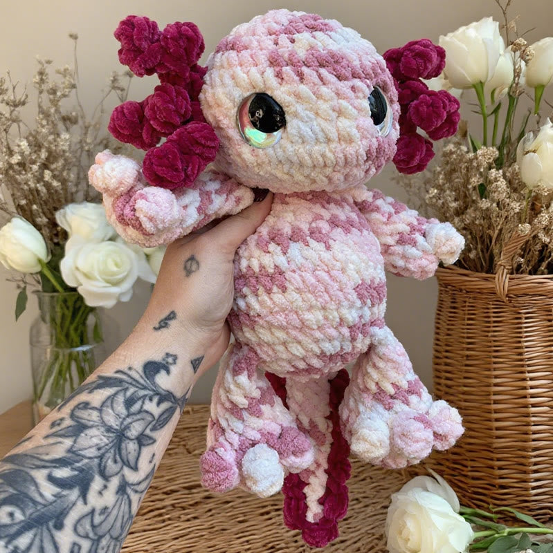 Diy Handmade Baby Axolotl Crochet Kit - Plush Crochet Toy | Creative Sewing Craft  - C - image 1
