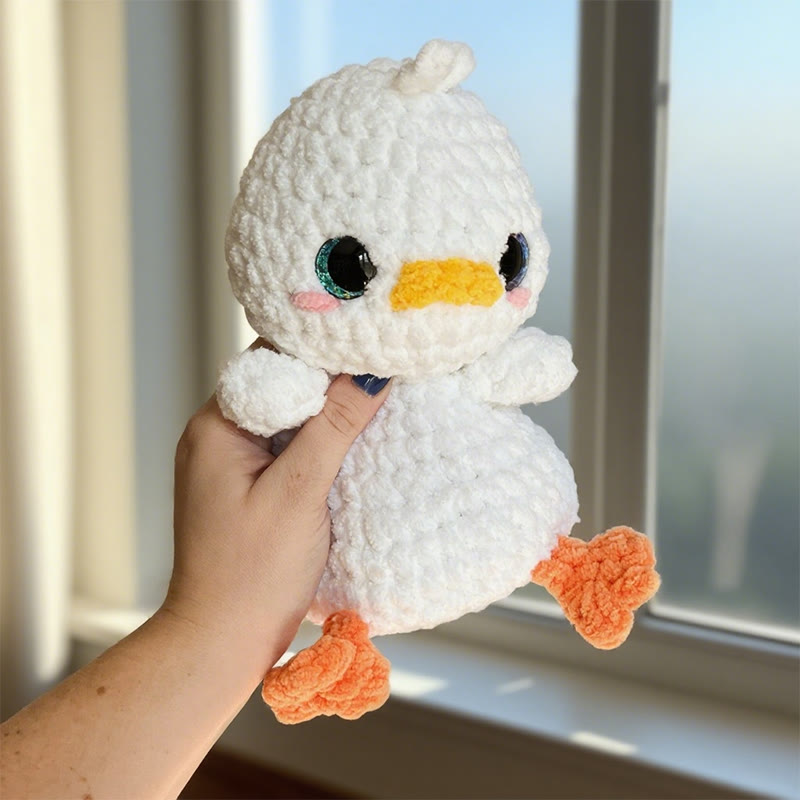 Diy Handmade Ducky And Chick Crochet Kit - Cute Animal Needlework  | Unique Baby Gift - Ducky  B - image 1