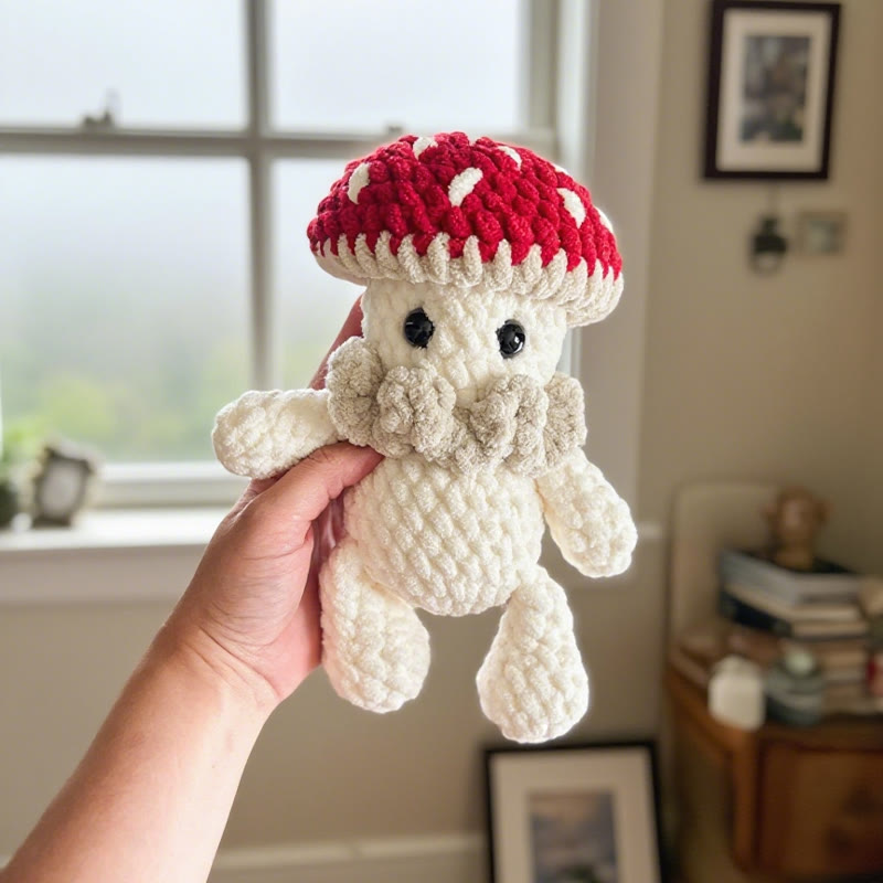 Diy Handmade Mushroom Crochet Kit - Adorable Plush Crochet | Easy Craft For Beginner - A - image 0