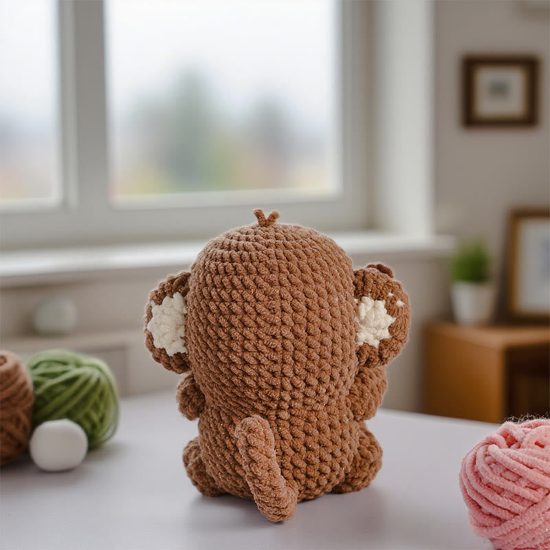 Diy Handmade Little Monkey Crochet Kit - Animal Sewing Craft | Starter Needle Set - image 3