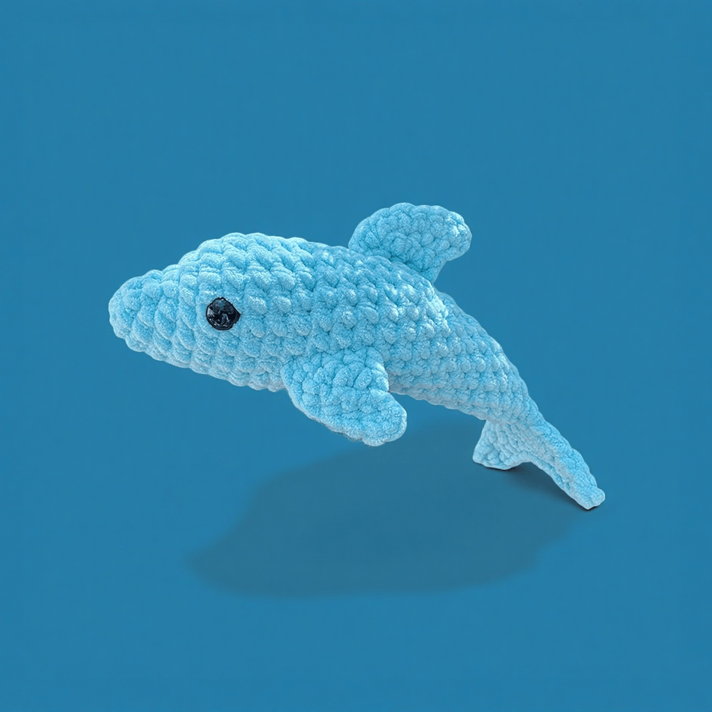 Diy Handmade Blue Whale Crochet Kit - Unique animalNeedlework  | Nice Sewing Gifts - image 1