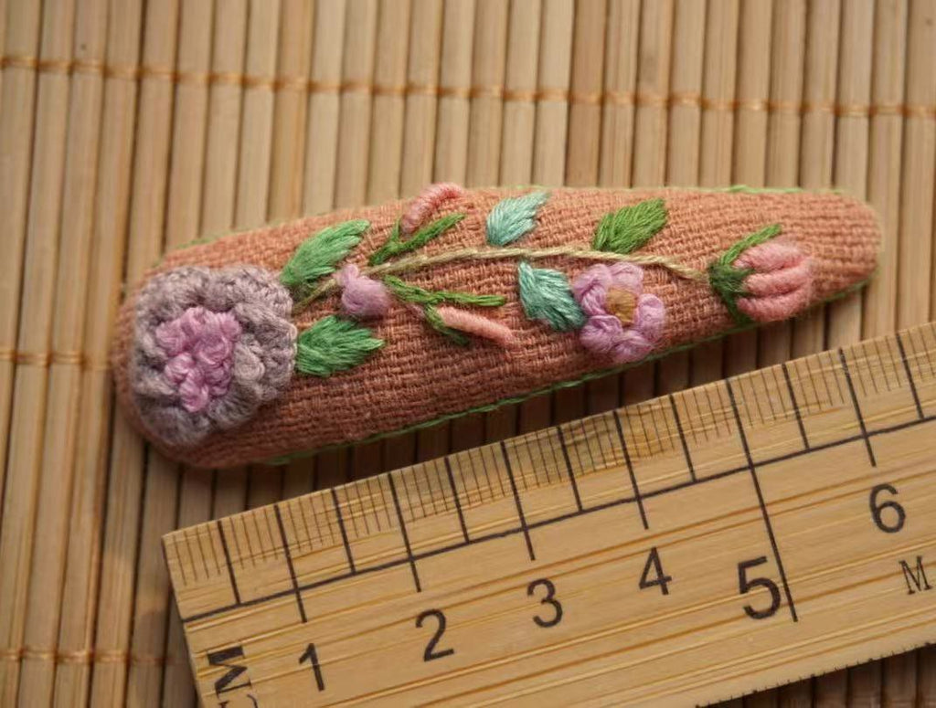 Rubbyoo Embroidered Hair Clips - Floral Hair Clips  | Nice Gifts For Her - 50 - image 0