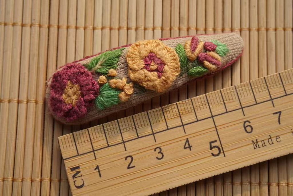 Rubbyoo Embroidered Hair Clips - Floral Hair Clips  | Nice Gifts For Her - 52 - image 18