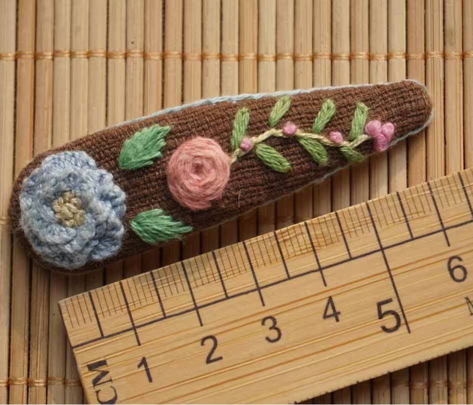 Rubbyoo Embroidered Hair Clips - Floral Hair Clips  | Nice Gifts For Her - 48 - image 3