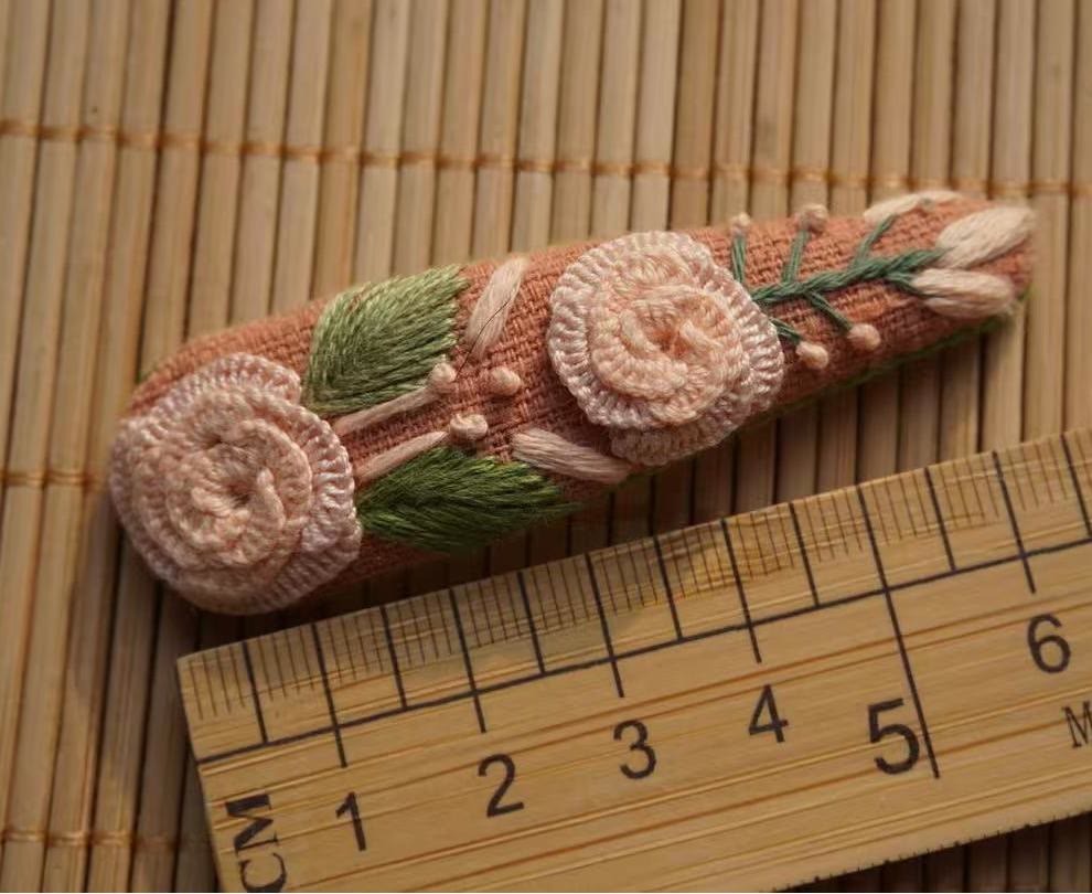 Rubbyoo Embroidered Hair Clips - Floral Hair Clips  | Nice Gifts For Her - 43 - image 5