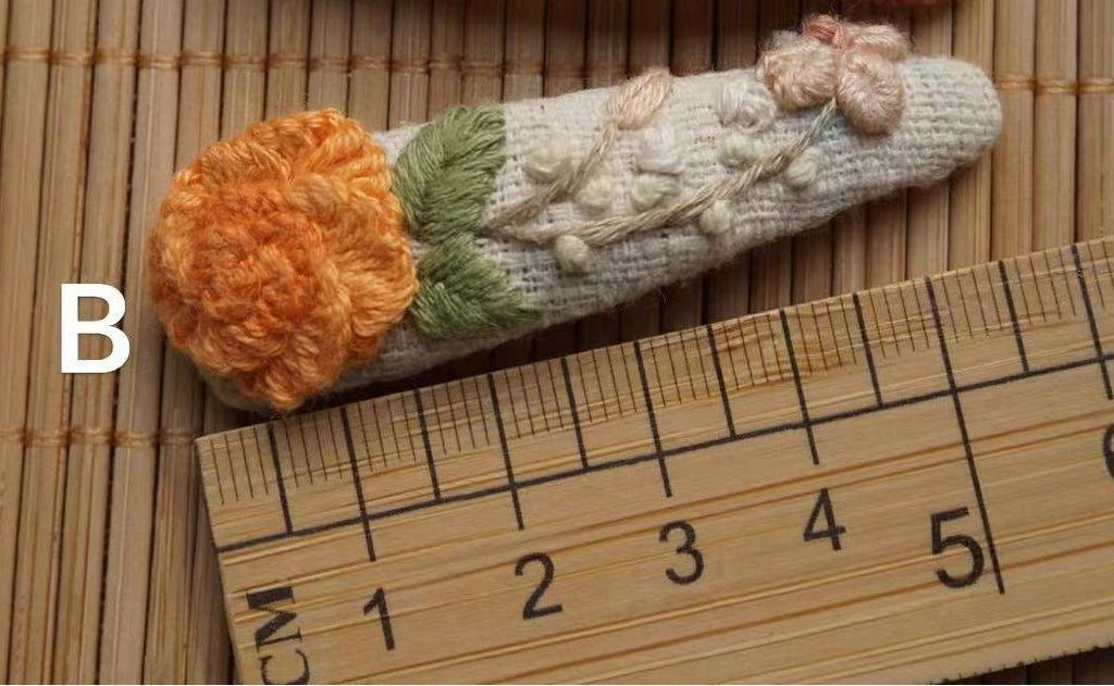 Rubbyoo Embroidered Hair Clips - Floral Hair Clips  | Nice Gifts For Her - 20B - image 10