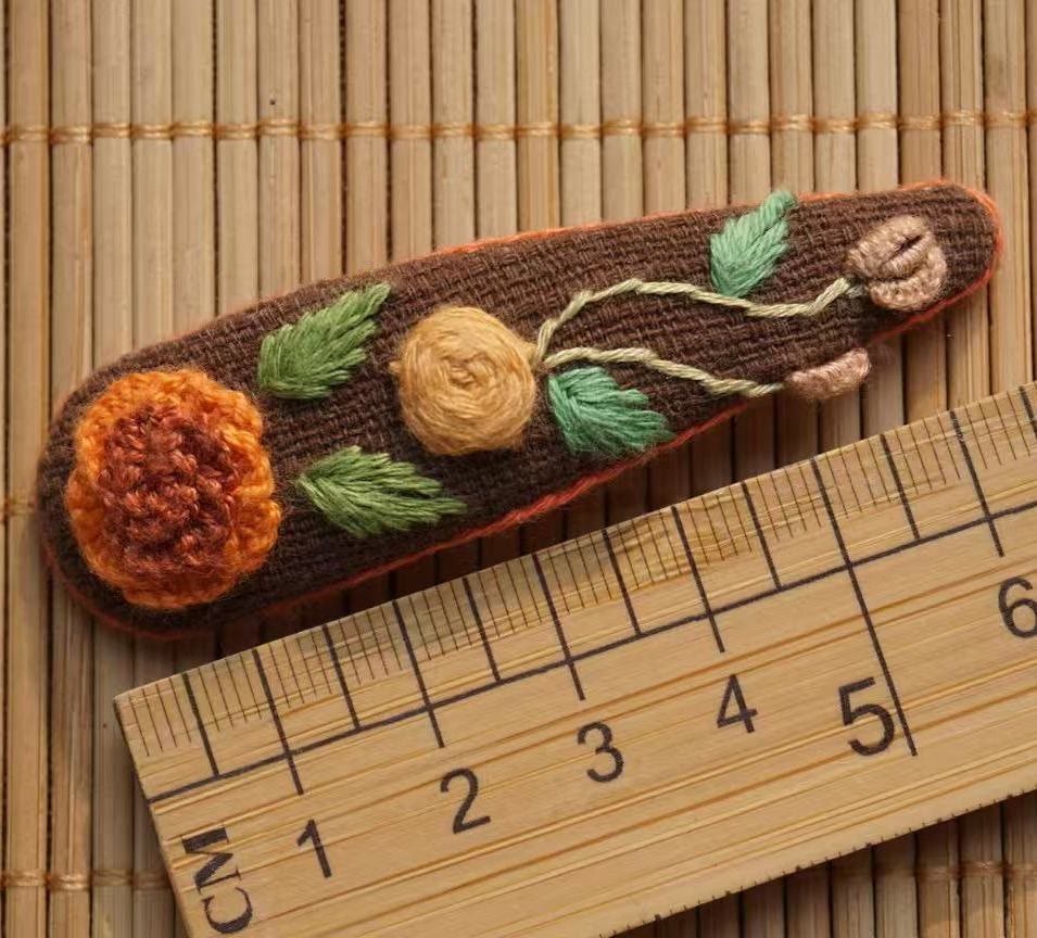 Rubbyoo Embroidered Hair Clips - Floral Hair Clips  | Nice Gifts For Her - 47 - image 6