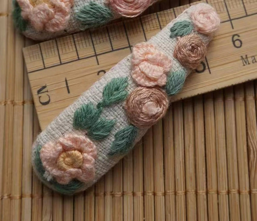 Rubbyoo Embroidered Hair Clips - Floral Hair Clips  | Nice Gifts For Her - 27 - image 21