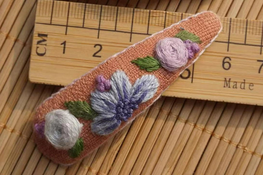 Rubbyoo Embroidered Hair Clips - Floral Hair Clips  | Nice Gifts For Her - 5 - image 25