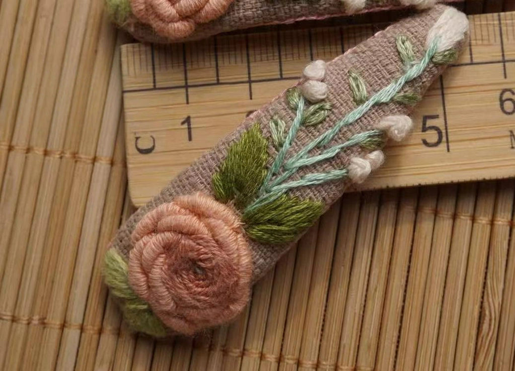 Rubbyoo Embroidered Hair Clips - Floral Hair Clips  | Nice Gifts For Her - 30 - image 28