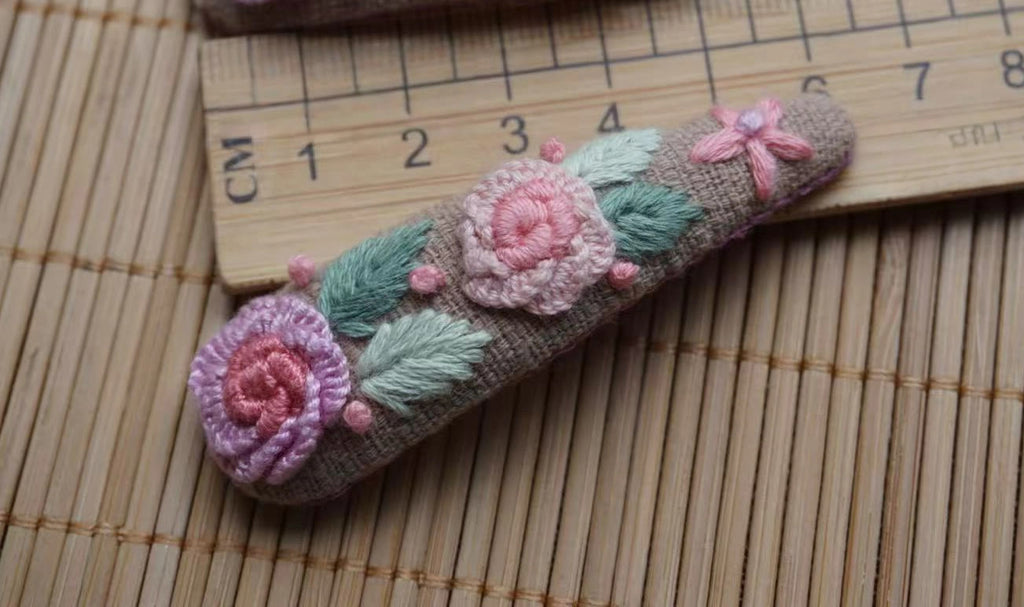 Rubbyoo Embroidered Hair Clips - Floral Hair Clips  | Nice Gifts For Her - 56 - image 38