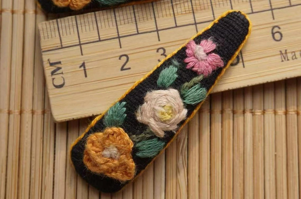 Rubbyoo Embroidered Hair Clips - Floral Hair Clips  | Nice Gifts For Her - 18 - image 35