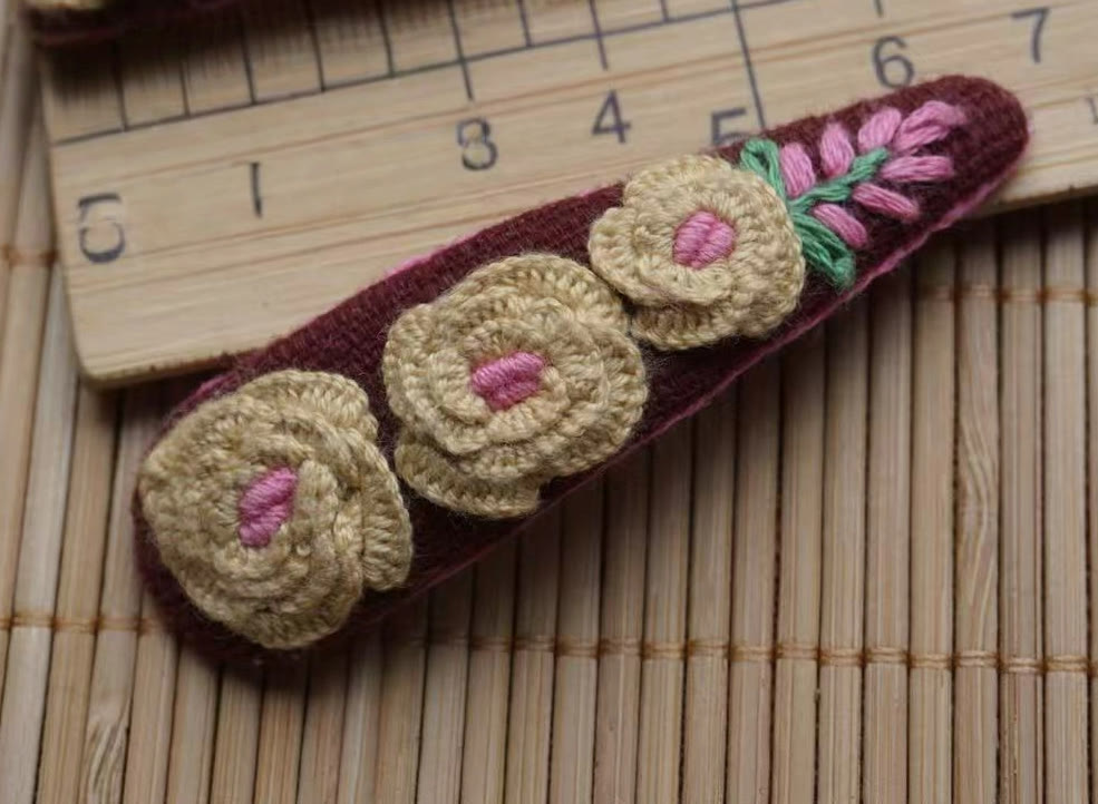 Rubbyoo Embroidered Hair Clips - Floral Hair Clips  | Nice Gifts For Her - 4 - image 24