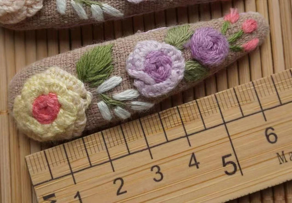 Rubbyoo Embroidered Hair Clips - Floral Hair Clips  | Nice Gifts For Her - 29 - image 32