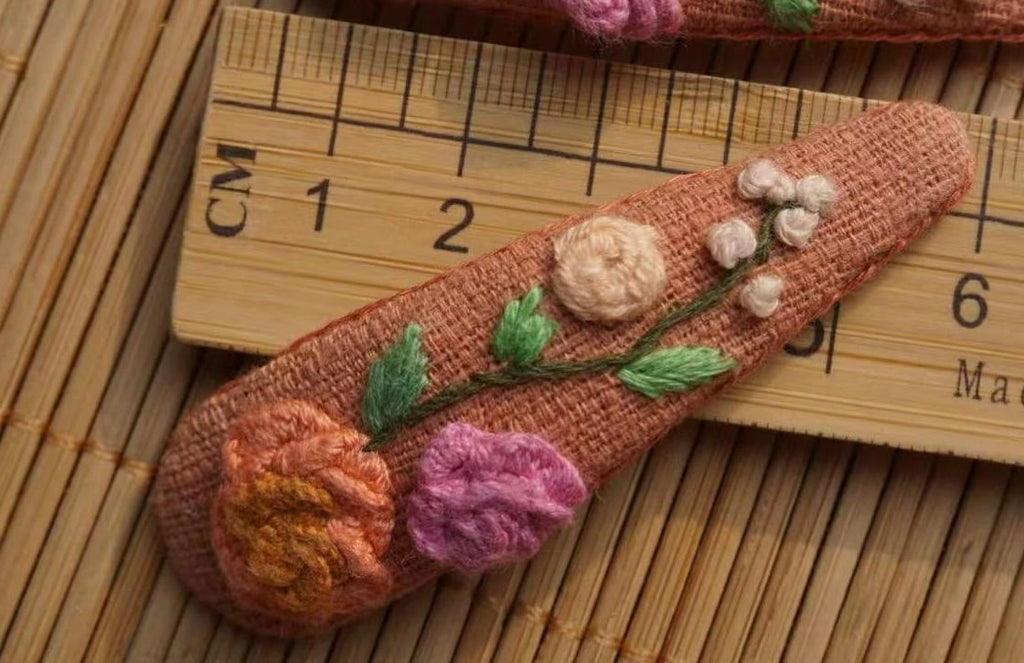 Rubbyoo Embroidered Hair Clips - Floral Hair Clips  | Nice Gifts For Her - 11 - image 34