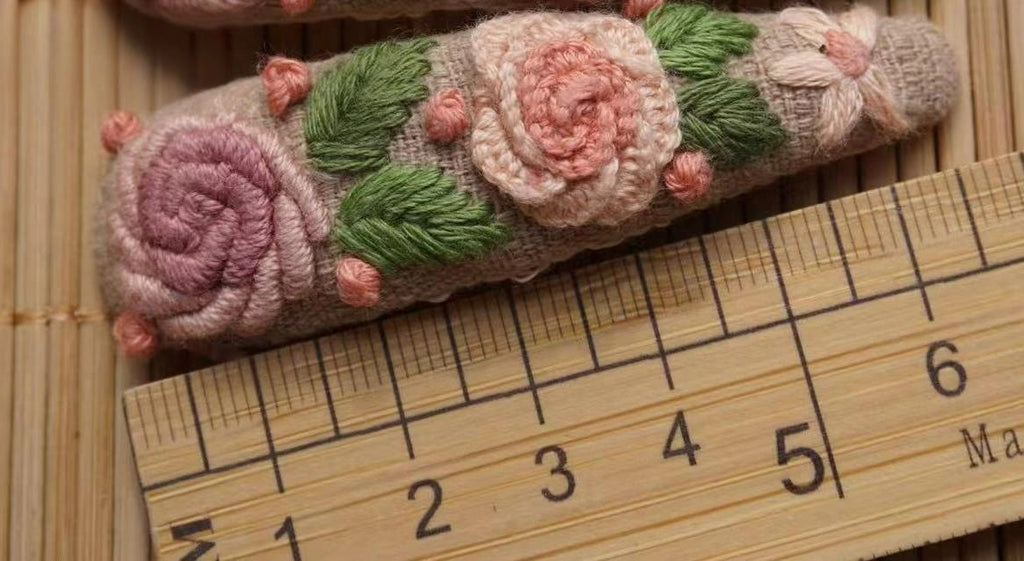 Rubbyoo Embroidered Hair Clips - Floral Hair Clips  | Nice Gifts For Her - 32 - image 26