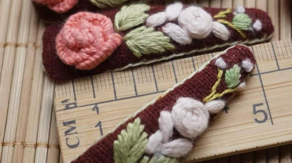 Rubbyoo Embroidered Hair Clips - Floral Hair Clips  | Nice Gifts For Her - 35 - image 23