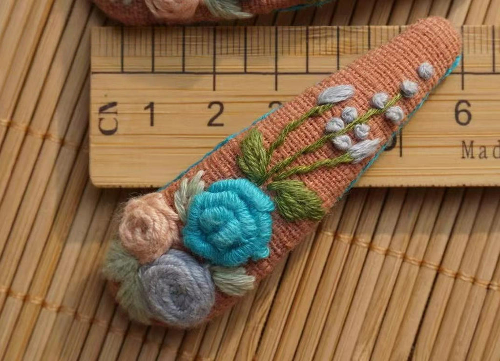 Rubbyoo Embroidered Hair Clips - Floral Hair Clips  | Nice Gifts For Her - 9 - image 36