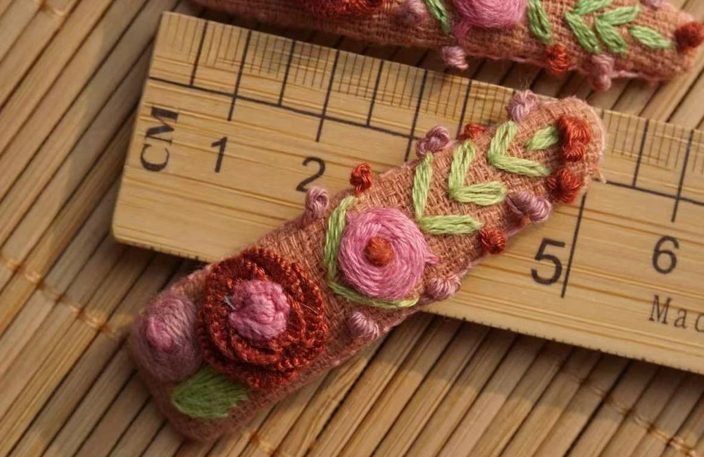 Rubbyoo Embroidered Hair Clips - Floral Hair Clips  | Nice Gifts For Her - 14 - image 37