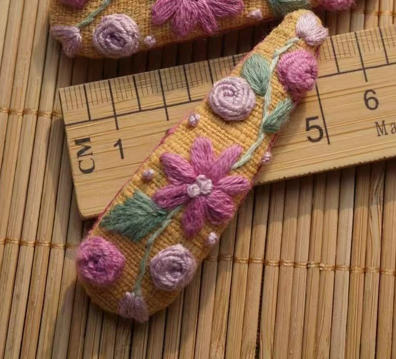 Rubbyoo Embroidered Hair Clips - Floral Hair Clips  | Nice Gifts For Her - 15 - image 33