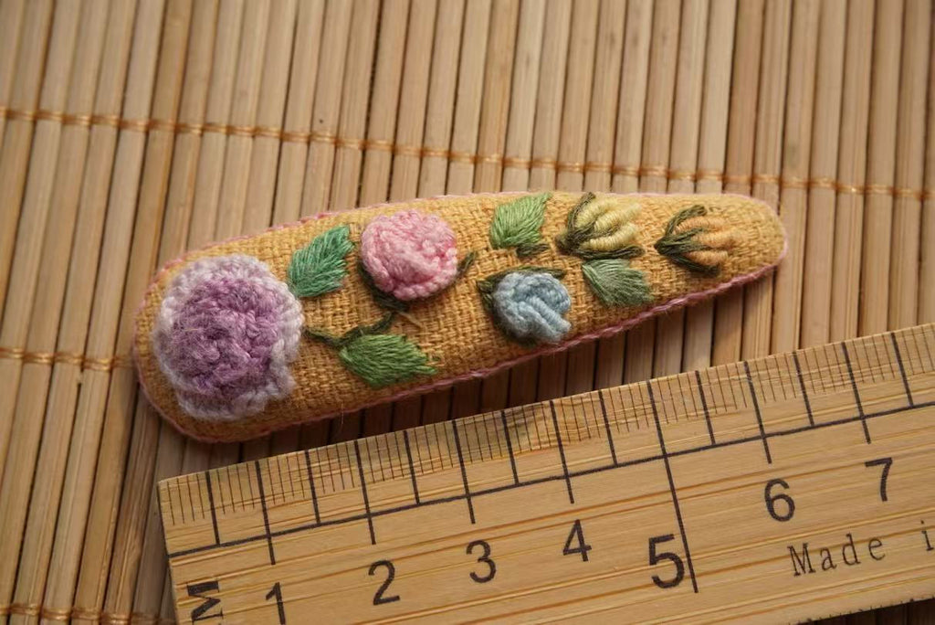 Rubbyoo Embroidered Hair Clips - Personalized Hair Clips | Hair Accessories For Mother - 1 - image 0