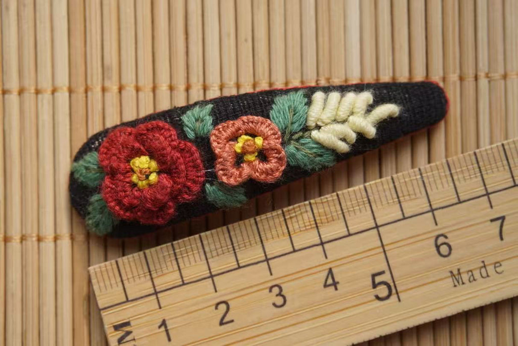 Rubbyoo Embroidered Hair Clips - Personalized Hair Clips | Hair Accessories For Mother - 24 - image 8