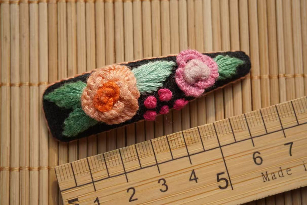 Rubbyoo Embroidered Hair Clips - Personalized Hair Clips | Hair Accessories For Mother - 17 - image 6