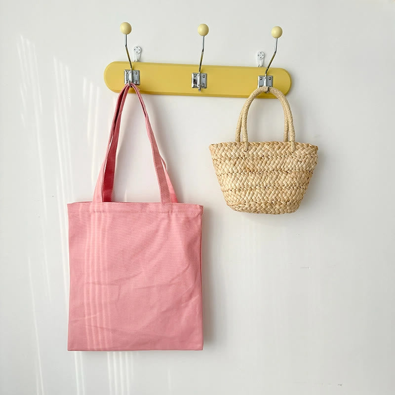 Blank Canvas Bag For Embroidery | Diy Colored Shoulder Bag | Unique Handmade Craft - 40*35cm - Pink - image 0