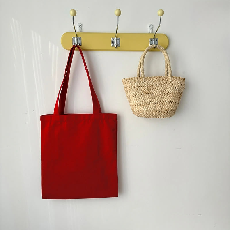 Blank Canvas Bag For Embroidery | Diy Colored Shoulder Bag | Unique Handmade Craft - 40*35cm - Red - image 1