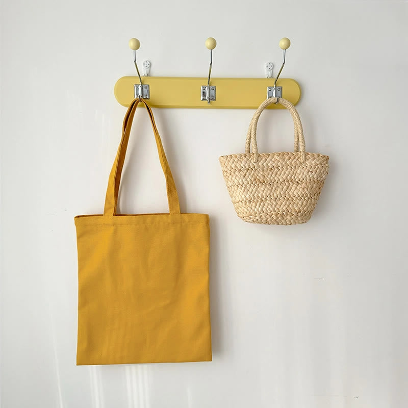 Blank Canvas Bag For Embroidery | Diy Colored Shoulder Bag | Unique Handmade Craft - 40*35cm - Yellow - image 2