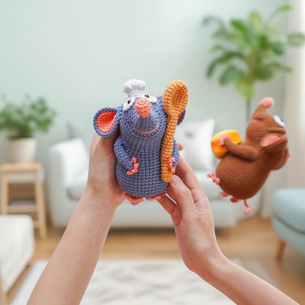 Diy Handmade Mice Crochet Kit - Creative Cute Doll | Perfect Present For Crafters - Mouse A - image 1