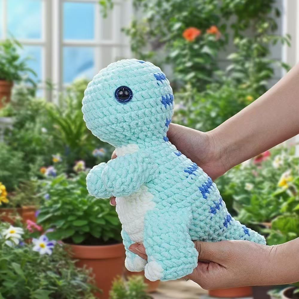 Diy Handmade Dinosaur Series Crochet Kit - Colourful Crochet Doll | Unique Gifts For Kids - image 3