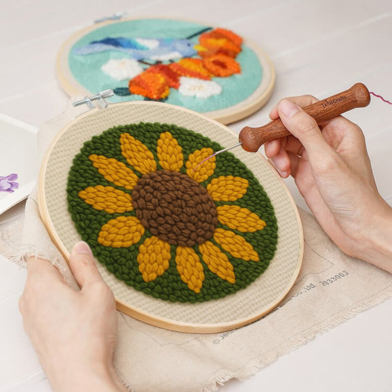 Summer Sunflower Punch Needle Kit - Floral Needle Craft | Nice Decoration Gifts - image 7