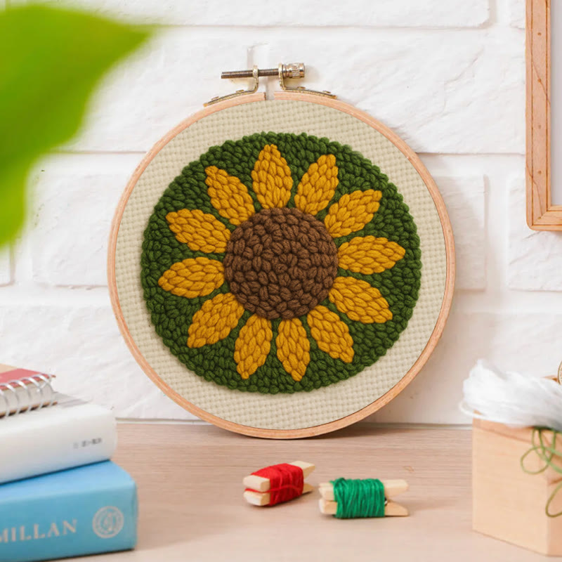 Summer Sunflower Punch Needle Kit - Floral Needle Craft | Nice Decoration Gifts - image 6