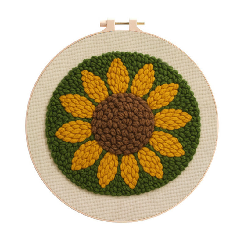 Summer Sunflower Punch Needle Kit - Floral Needle Craft | Nice Decoration Gifts - Summer Sunflower Punch Needle Kit - image 0
