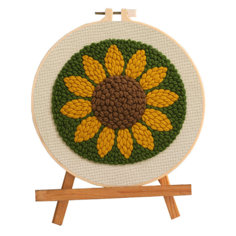 Summer Sunflower Punch Needle Kit - Floral Needle Craft | Nice Decoration Gifts - image 1